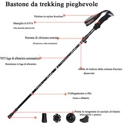 Walking Stick, Folding, Walking Stick, Cork, Breathable, Trekking, Shockproof, Ru…