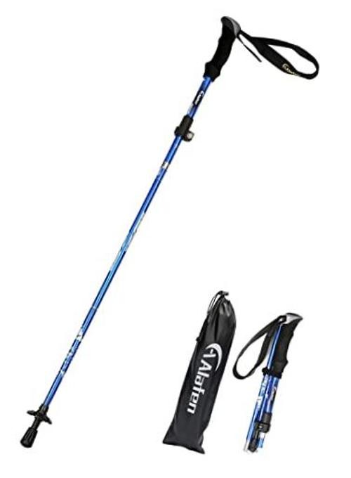 A ALAFEN Aluminum Collapsible Ultralight Travel Trekking 1 PC(1 Pole) P1_Blue