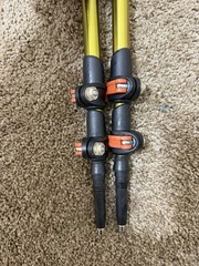 Ozark Trail Adjustable Trekking Poles Pair External Lever Lock Gold/Black