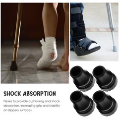 4pcs Trekking Pole Tip Replacement Crutch Foot Cover Anti- Cane Foot Pad
