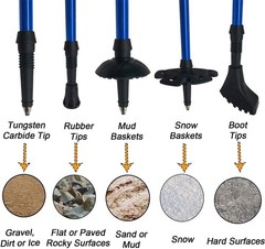 Hiking Trekking Poles, 2 Pack Collapsible, Lightweight, Anti Shock, Walking S…