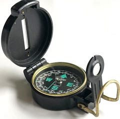 VINTAGE ENGINEER DIRECTIONAL LENSATIC POCKET COMPASS CAMPING ~ HUNTING ~ HIKING