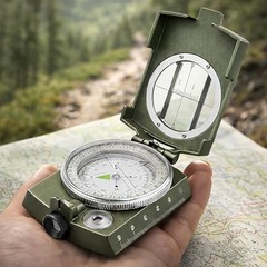 Military Lensatic Compass, Hiking Compass for Survival – Water-Resistant