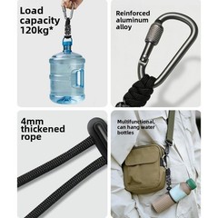 Adjustable Aluminum Water Bottle Buckle with Smooth Threaded Lock System