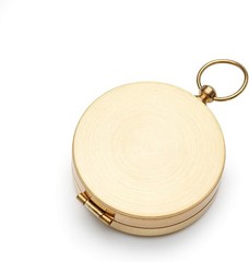 Portable Brass Pocket Compass with Luminous Dial, Vintage Pocket Watch Compass