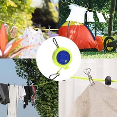 Portable Travel Clothesline 32 Foot Adjustable with Clips for Laundry Drying