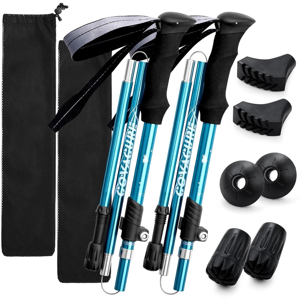 Hiking Poles Collapsible Trekking Poles – Aluminum Alloy 7075 Walking Sticks for