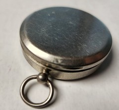 VTG Pasto Metal Pocket Keychain Loop Compass Made in West Germany W/ Hinged Lid