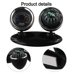Car Compass with Built in Thermometer Compact Design for Easy Placement