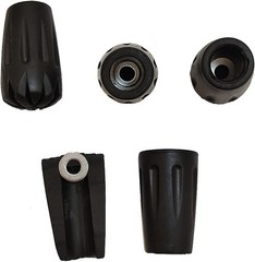 Trekking Pole Accessories Extra Thick and Wear Resisting Rubber Tips Black