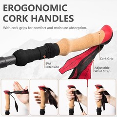 Carbon Fiber Trekking Poles Collapsible Hiking Poles Lightweight Walking 💪👌