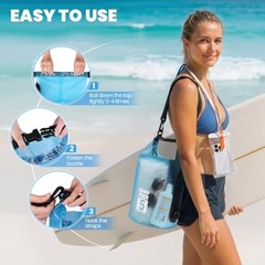 Dry Bag Waterproof for Men Women – Lightweight Roll Top Dry Sack with 5L Black