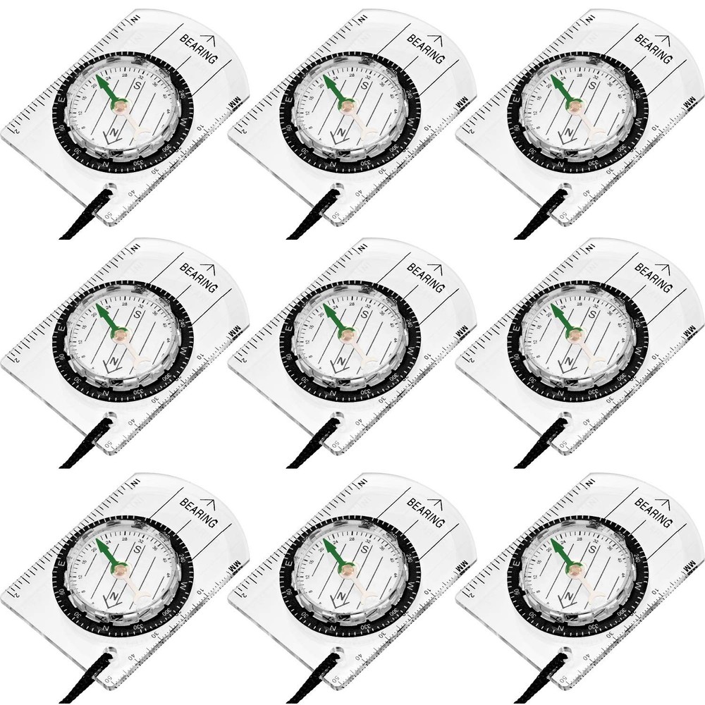 BBTO 9 Pieces Orienteering Compass Hiking Backpacking Camping Map…