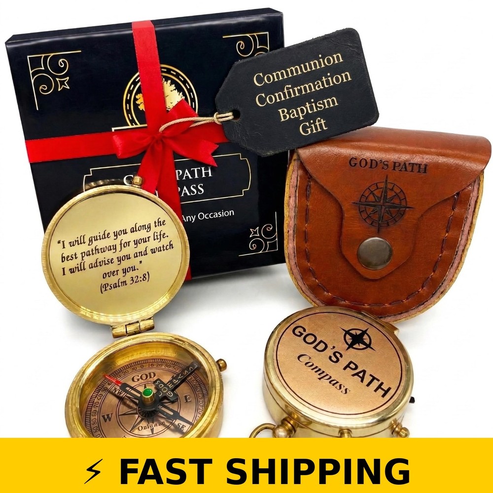 God’s Path Compass Gift for Men & Boys – Inspirational