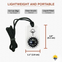 MiniComp II – Mini Orienteering Compass with Rotating Bezel | Easy-to-Read Zippe