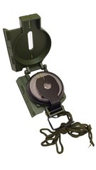 US Military Phosphorescent Lensatic Compass, Olive Drab Waterproof with Pouch