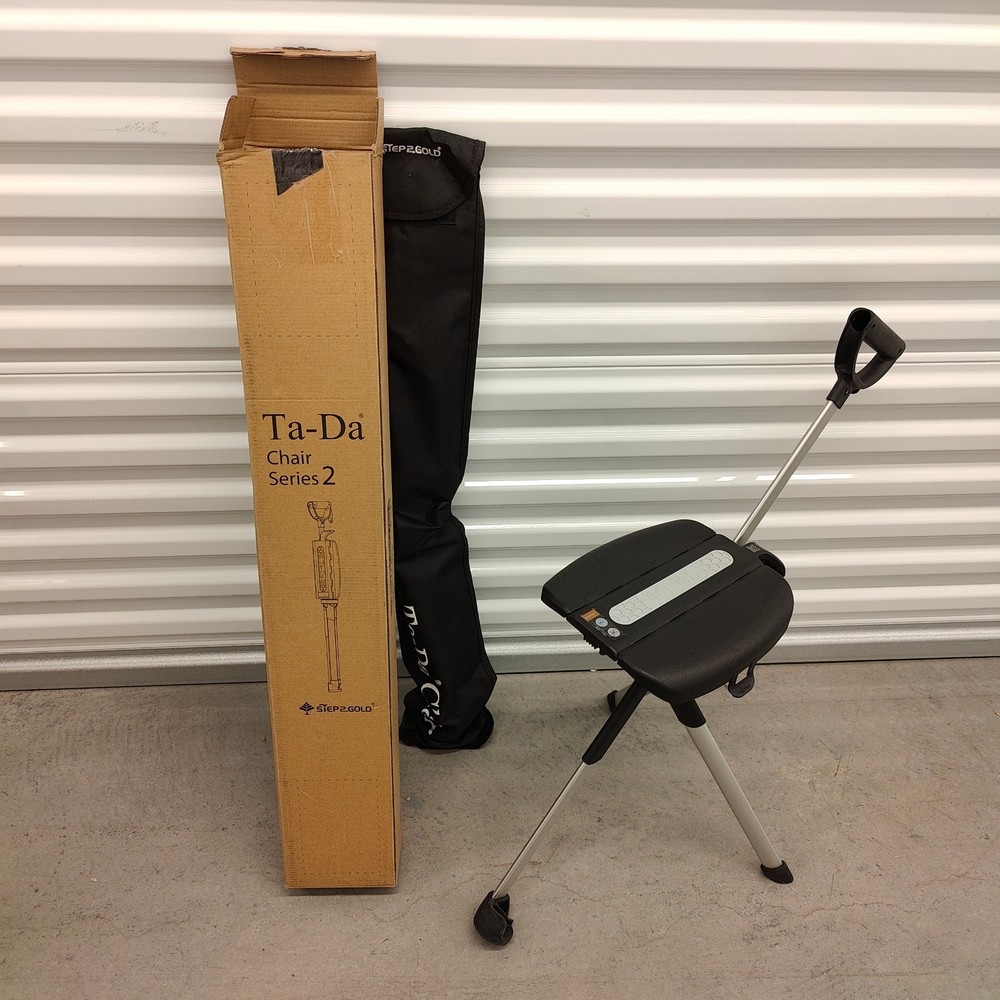 STEP2GOLD Ta-Da Chair Series 2, Portable Trekking Hiking Pole in Black, 36″