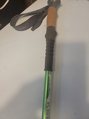 Kelty Walking Stick With Anti Shock System Up 135 Cm With Wrist Strap Green