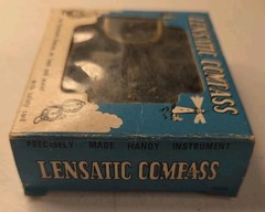 Vintage Engineer Lensatic Pocket Field Compass Black Original Box Instructions