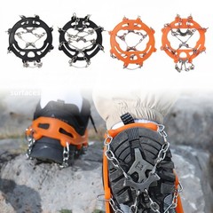 Winter Ice Claws with 8 Teeth for Hiking Boots with Non Slip Adjustable Straps