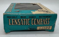 Vintage Lensatic Compass Model 14822 w/ Original Box Land Water Navigation