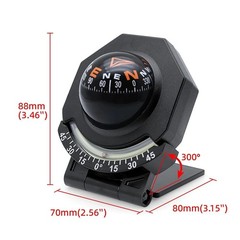 Marine Compass for Boats Glow-in-the-dark Car Compass Ball Dash Mount Adjustable