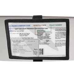 Registration Insurance Card Document Holder for Visor, Carrying Horizontally
