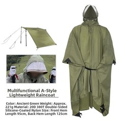 Outdoor Waterproof Rain Jacket 3in1 Lightweight for Jungle and Mountaineering