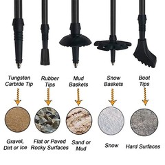 Trekking Poles Shock Absorbing Adjustable Hiking or Walking Sticks for Hiking…