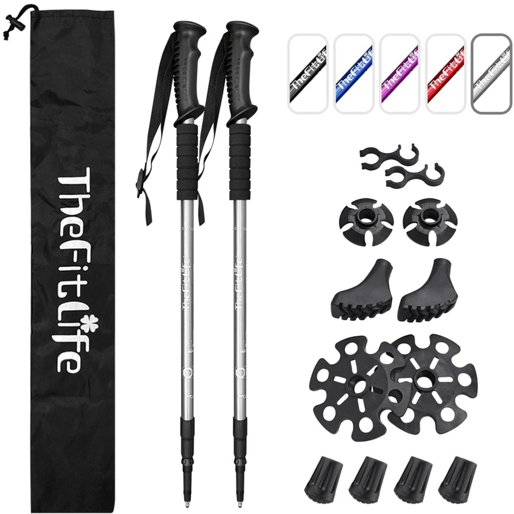 Ultralight Collapsible Trekking Poles, 2 Pack