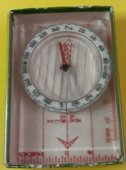 SILVA POLARIS HIKING LIQUID FILLED COMPASS SWEDISH MADE W/ BOX