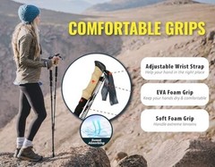 Bastones De Trekking Con Absorcion De Impactos Bastones Ajustables Para Cami…