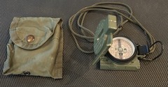 USMC Cammenga Model 3H Tritium Lensatic Compass NSN 6605-01-196-6971 With Pouch