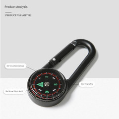 FOR For compass Keychain Clip with Carabiner Temperature Resistant Metal Build