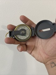 COLEMAN LENSATIC ENGINEER HUNTING HIKING CAMPING OUTDOOR COMPASS GRAY