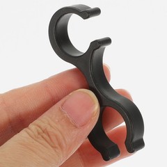 20Pcs Lightweight Plastic Cane Clips for Trekking Poles Durable Black Clips