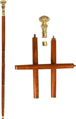 Designer Walking Cane Wooden trekking Walking Stick Shiny Brass Handle Knob Gift