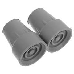 2Pcs Durable Grey Rubber Cane Feet Non Slip Crutch Tips for Stability