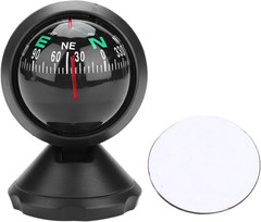 Boat Compass, Black Electronic Adjustable Ball Night Vision Compass for Marine N