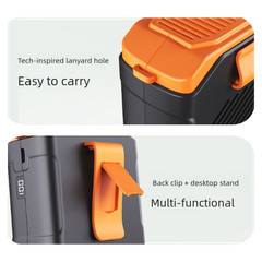 Portable Neck Fan with Waist Clip and 5 Speed Settings USB Rechargeable 1800mAh