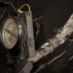 Military Style Compass, Camping Hiking Exploring, Pre-owned Works D