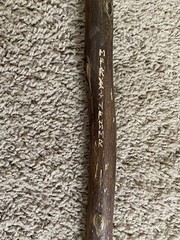 WOOD WALKING HIKING STICK HANDMADE 67”