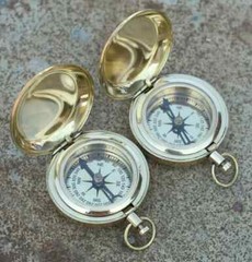 Lots of 3 PC’s Solid Brass 2.5 Inch Push Button Nautical Vintage Pocket Compass