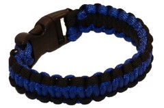 (2) Pack 9″ Police Paracord (Thin Blue Line)