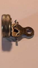 Vintage Marbles Compass, White Face Gladstone MI. Pin Back Brass, Hunting Hiking