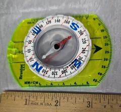 BRUNTON Classic Compass 9020G Optic Green Baseplate Map Compass Rotating Analog