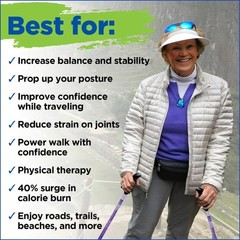 Big and Tall Motivator Walking Poles for Balance and Rehab – 2 Pieces – Strong