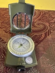 SE Military Lensatic And Prismatic Sighting Survival Emergency Compass And Pouch