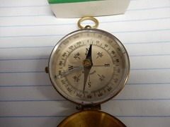 Vintage Pocket Compass Unbreakable Glass Made in Western Germany Box No. 808