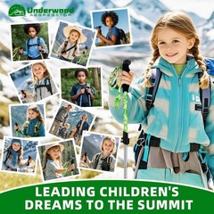 Lightweight Adjustable Aluminum Collapsible Hiking Poles for Kids – 2 Pack